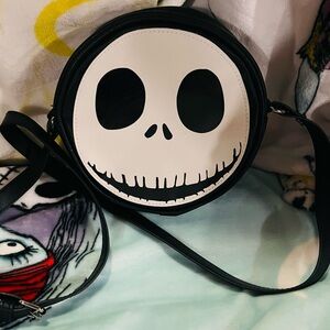 Disney Black and White Skull Crossbody Bag it glows in the DARK!!!